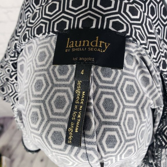 Laundry Summer Dress Womens 4 Grey Button Up Sleeveless Collared By Shelli Segal - Picture 8 of 8